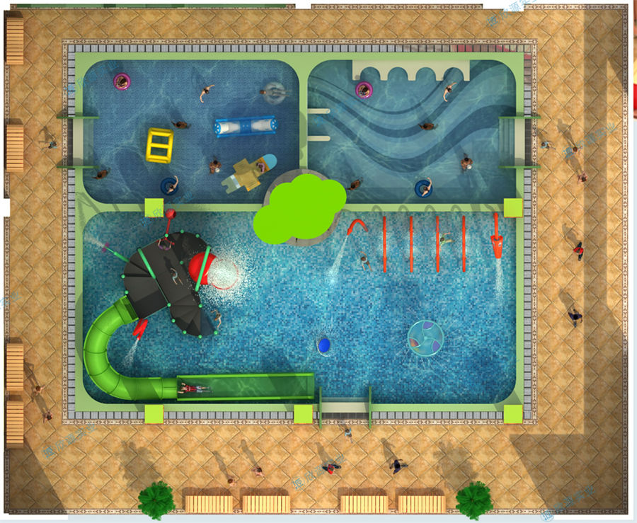 248平方室内水上乐园规划方案