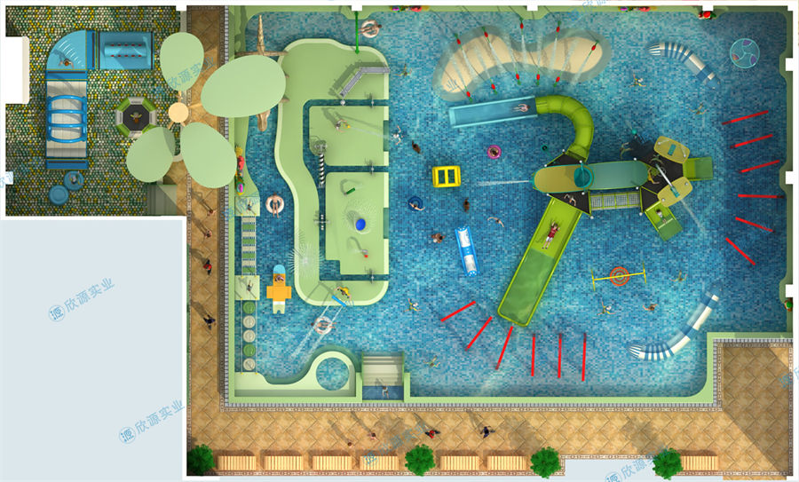 488平方室内水上乐园规划方案