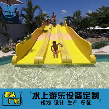 迷你多道竞速滑道水上乐园儿童滑梯