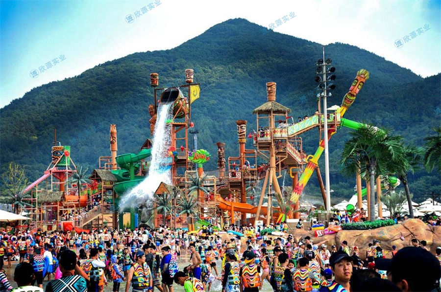 玛雅风情主题水寨水屋