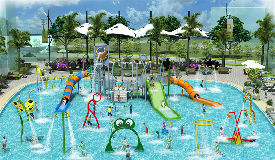 908平方室外水上乐园规划方案