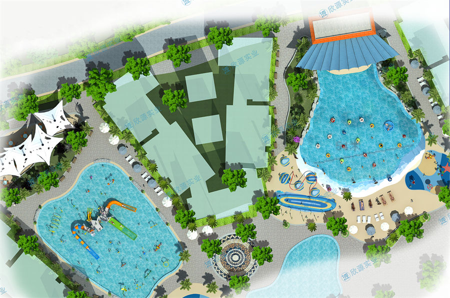908平方室外水上乐园规划方案